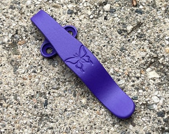 Matte Purple Titanium Deep Carry Pocket Clip For Benchmade Bugout 535 Bailout 537 Osborne 940 Knife Folders