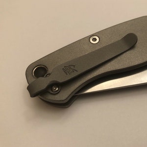 Titanium Pocket Clip Compatible To Spyderco Delica 4 FRN Paramilitary 2 Stretch