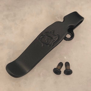 Matte Black Titanium Deep Carry Pocket Clip Made For Ontario Rat 2 Knife