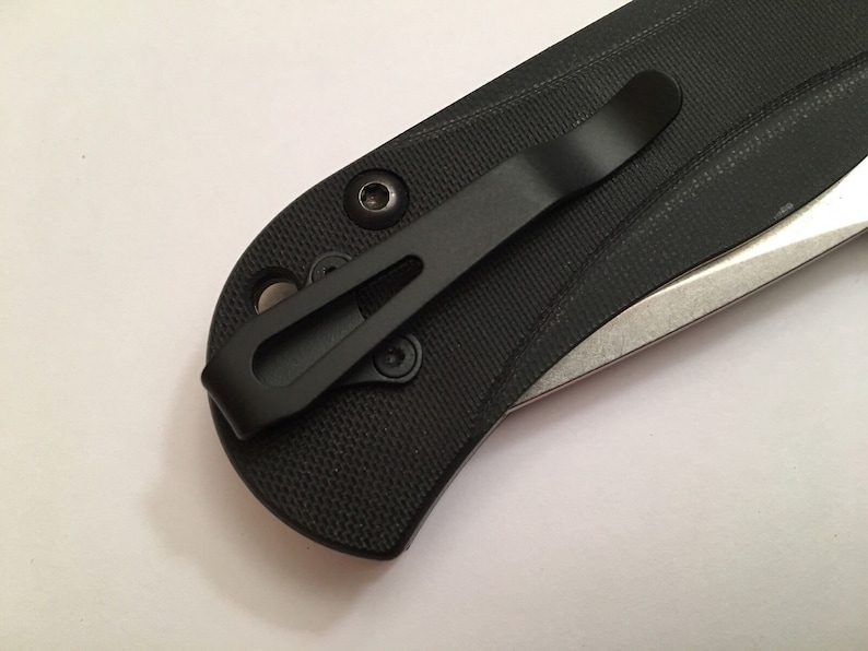 Black Titanium Deep Pocket Clip Zero Tolerance ZT Knife ZT0909 Etsy