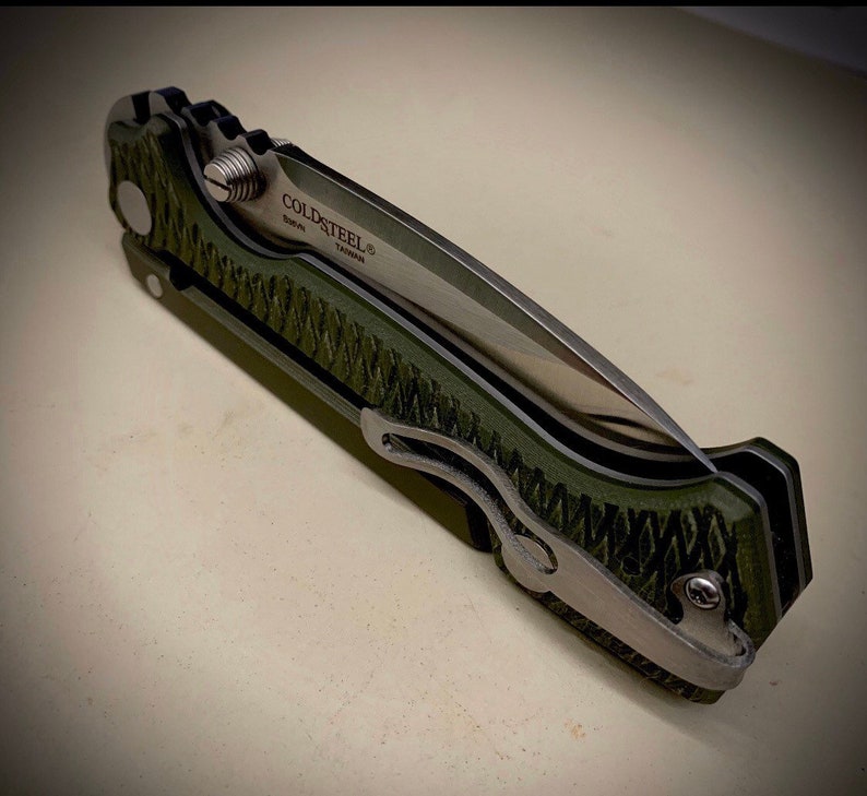 Satin Titanium Deep Carry Pocket Clip for Cold Steel AD15 Etsy