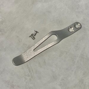 Stonewash Titanium Pocket Clip For Kershaw Launch 12 7125 Launch 4 7500 Launch 6 7800 Launch 8 7150 Knife