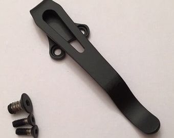 ブラックチタン製ディープポケットクリップ Zero Tolerance ZTナイフ ZT0909 ZT909 レス・ジョージ