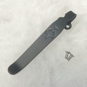 Matte Black Titanium Deep Carry Pocket Clip Made For Ontario Rat 1.5 and Rat 2 Knife