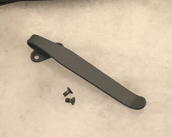 Clip de bolsillo de titanio gris carbón compatible con la navaja de bolsillo Kershaw Shallot 1840