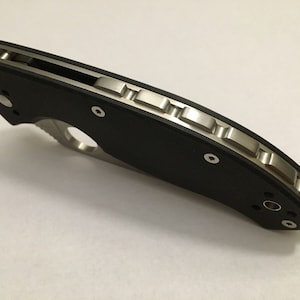 Satin Finish Titanium Back Spacers Custom Made for Spyderco Tenacious Value Folder Knife (NO KNIFE)