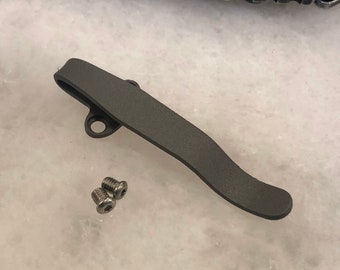 Gray Titanium Deep Carry Pocket Clip Made For Kershaw CRYO 1555 1556 CRYO ll Knife