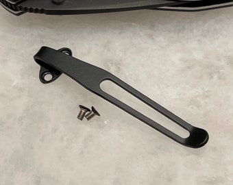 Black Titanium Deep Pocket Clip For Kershaw Scallion Knife 1620 1620BLK