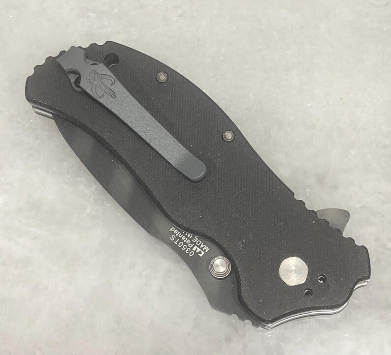 Flat Gray Titanium Deep Carry Pocket Clip For Zero Tolerance ZT0300 ZT0350 ZT0301 ZT0303 Knife with Mythosaur Skull image 6