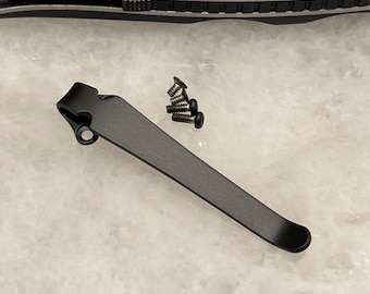 Black Titanium Deep Carry Pocket Clip For Benchmade Barrage 580 581 583 and Mini Barrage 585 Folding Knife