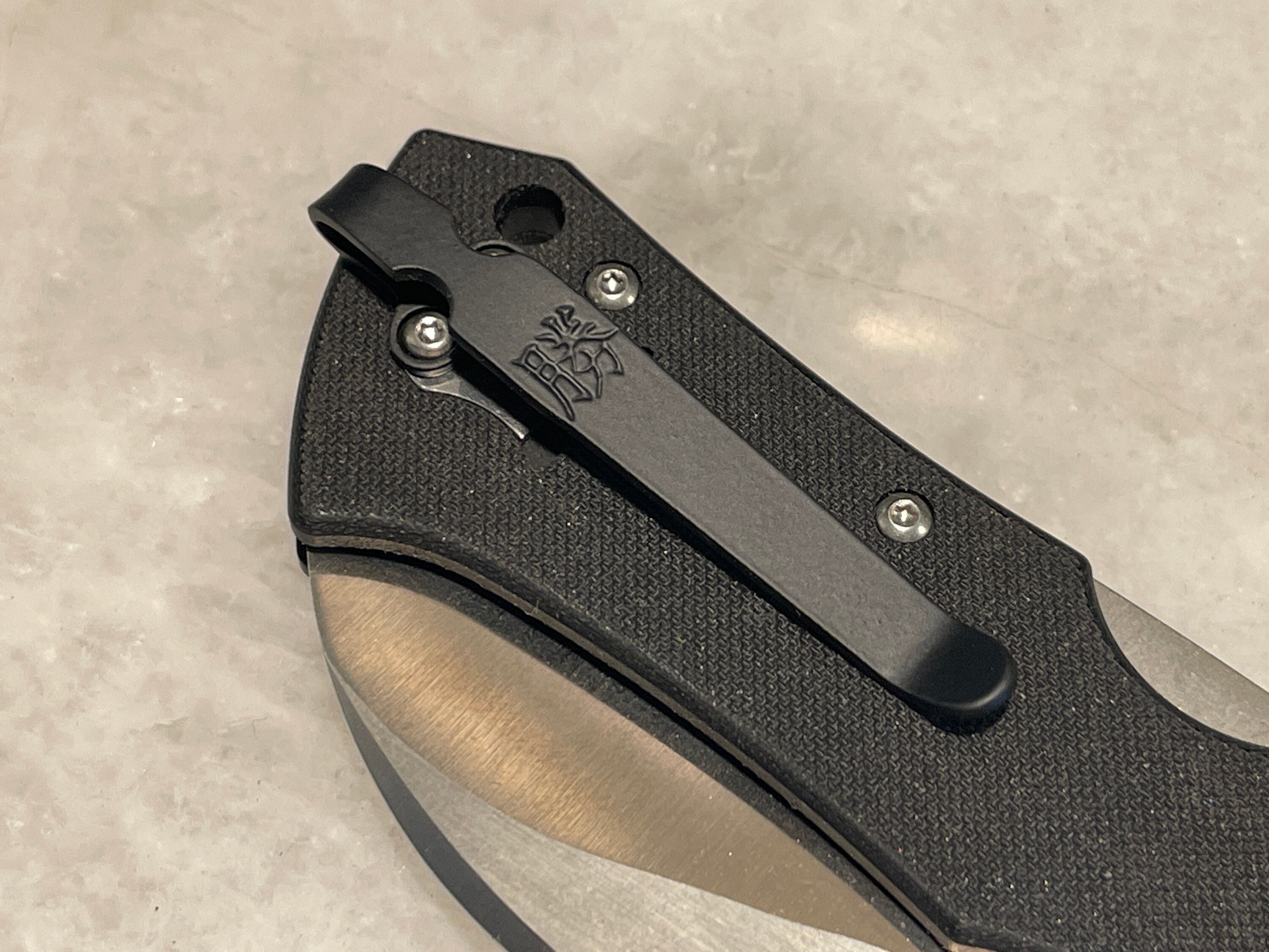 Matte Black Titanium Deep Carry Pocket Clip for Cold Steel Black