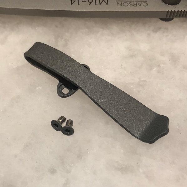 Gray Titanium Deep Carry Pocket Clip For CRKT M16-14 M16-04 M16-03 Aluminum Handle Carson Design Knife