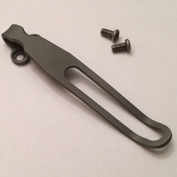 Titanium Clip Compatible To Spyderco Paramilitary 2 Delica 4 Native 5 G10 Knife