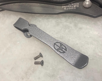 Gray Titanium Deep Carry Pocket Clip For Zero Tolerance ZT0300 ZT0350 ZT0301 ZT0303 Knife Folder Spartan Helmet