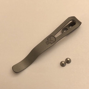 Titanium Pocket Clip Made To Fit Kershaw Link 1776GRYBW Aluminum Handle Knife