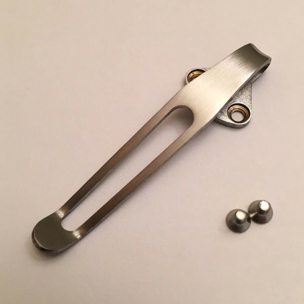 Titanium Deep Pocket Clip For Spyderco Native 5 FRN Lightweight C41SBK5 C41PBK5 Lil’ Native Lockback C230MBGP Knife