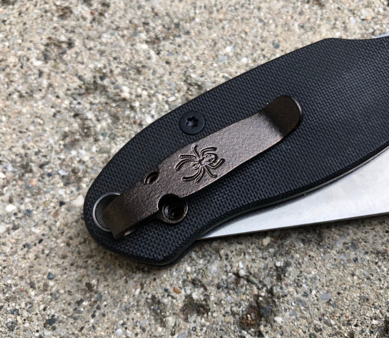 Bronze Titanium Deep Carry Pocket Clip For Spyderco Paramilitary 2 Yojimbo 2 Bronze Titanium Deep Carry Pocket Clip For Spyderco Paramilitary 2 Yojimbo 2