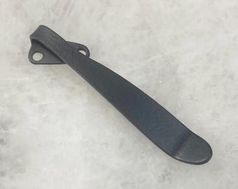 Clip de bolsillo de titanio negro para navajas Gerber 06 Auto y 06 FAST