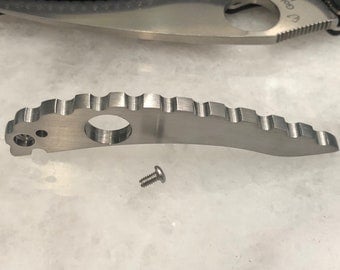 Satin Finish Titanium Back Spacer for Spyderco Manix 2 G10 Folder Knife C101GP2