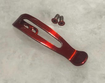 Roter Titan Tiefer Taschenclip für Kizer Drop Bear Ordnermesser