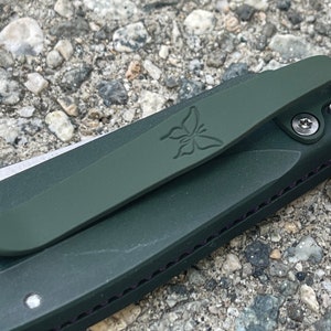 Army Green Titanium Deep Carry Pocket Clip Made For Benchmade Osborne 9400 940 943 945 Knife image 9