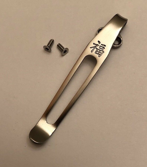 Titanium Deep Pocket Clip for Ontario Rat 2 Knife 8860 8861 8862