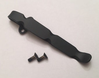 Black Titanium Pocket Clip Compatible To Emerson CQC-7 CQC-15 Horseman Knives