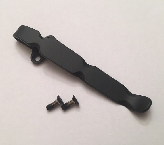 Black Titanium Pocket Clip Compatible To Emerson CQC-7 CQC-15 Horseman Knives 