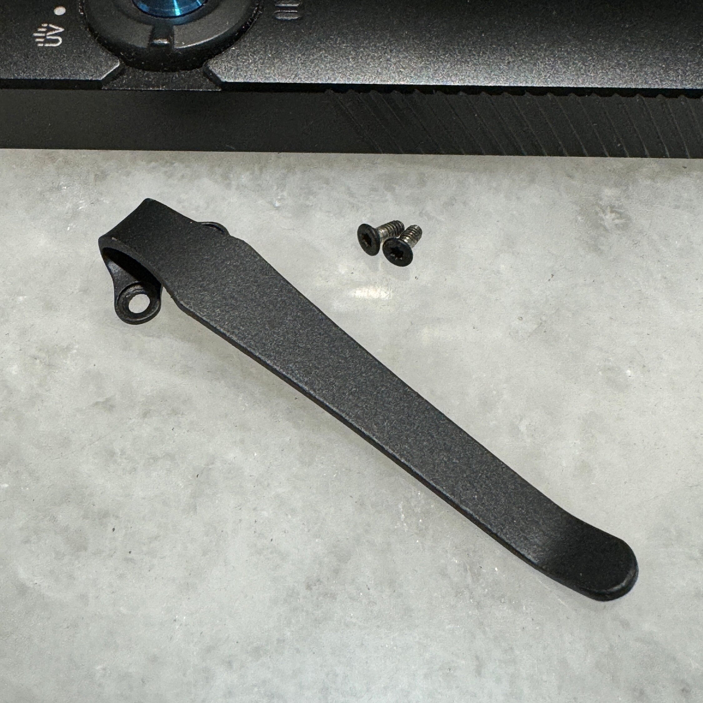 Black Titanium Deep Carry Pocket Clip For Olight Arkfeld UV Arkfeld PRO Flashlight