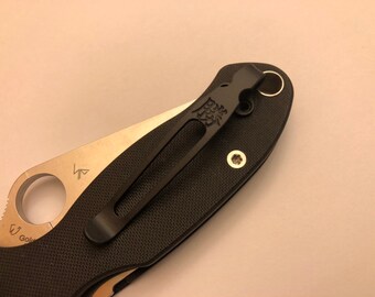 Black Titanium Clip For Spyderco Paramilitary 2 C81GPBK2 Yojimbo 2 Para 3 Knife