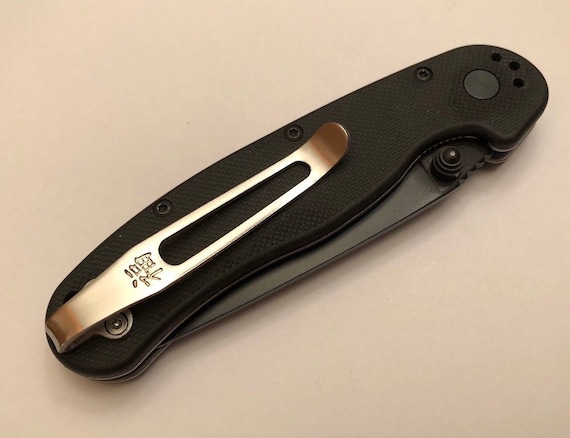 ★TPI Remoclip f. Leica レモクリップ　珍品！希少品ですから Titanium Deep Pocket Clip for Ontario Rat 2 Knife 8860 8861 8862