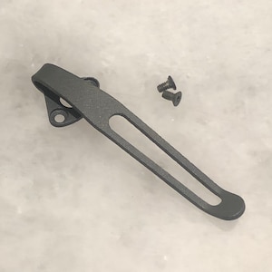 Gray Titanium Deep Carry Pocket Clip For Spyderco Lil’ Native Back Lock Knife 230MBGP