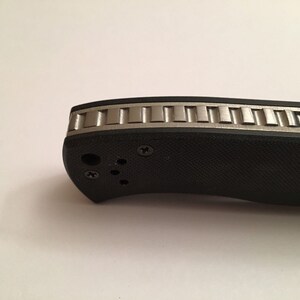 Flat Gray Titanium Back Spacer Set for Emerson CQC-7 Knife Nylon Spacer Model image 10