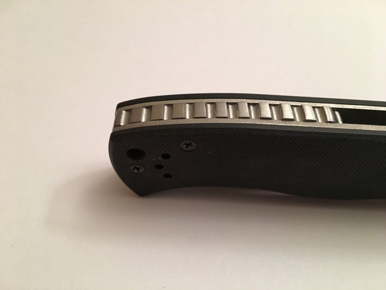 Flat Gray Titanium Back Spacer Set for Emerson CQC-7 Knife Nylon Spacer Model image 10