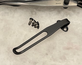 Black Titanium Deep Carry Pocket Clip For Benchmade Barrage 580 581 583 and Mini Barrage 585 Folding Knife