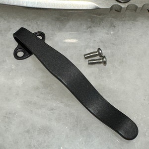 Black Titanium Deep Carry Pocket Clip For Cold Steel AD-15 Knife AD15 Lite Folder