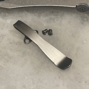 Satin Titanium Deep Carry Pocket Clip For Kershaw Emerson CQC-10K CQC-11K Knife