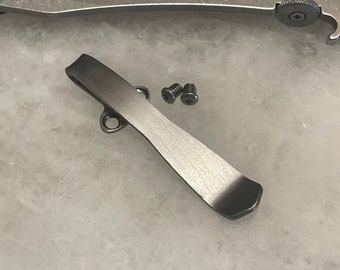 Satin Titanium Deep Carry Pocket Clip For Kershaw Emerson CQC-10K CQC-11K Knife