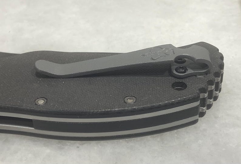 Flat Gray Titanium Deep Carry Pocket Clip For Zero Tolerance ZT0300 ZT0350 ZT0301 ZT0303 Knife with Mythosaur Skull image 7