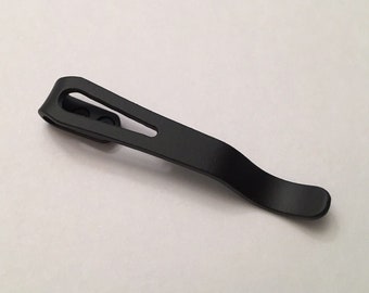 Black Titanium Deep Pocket Clip Custom Made To Fit Benchmade Emissary 470 Knife