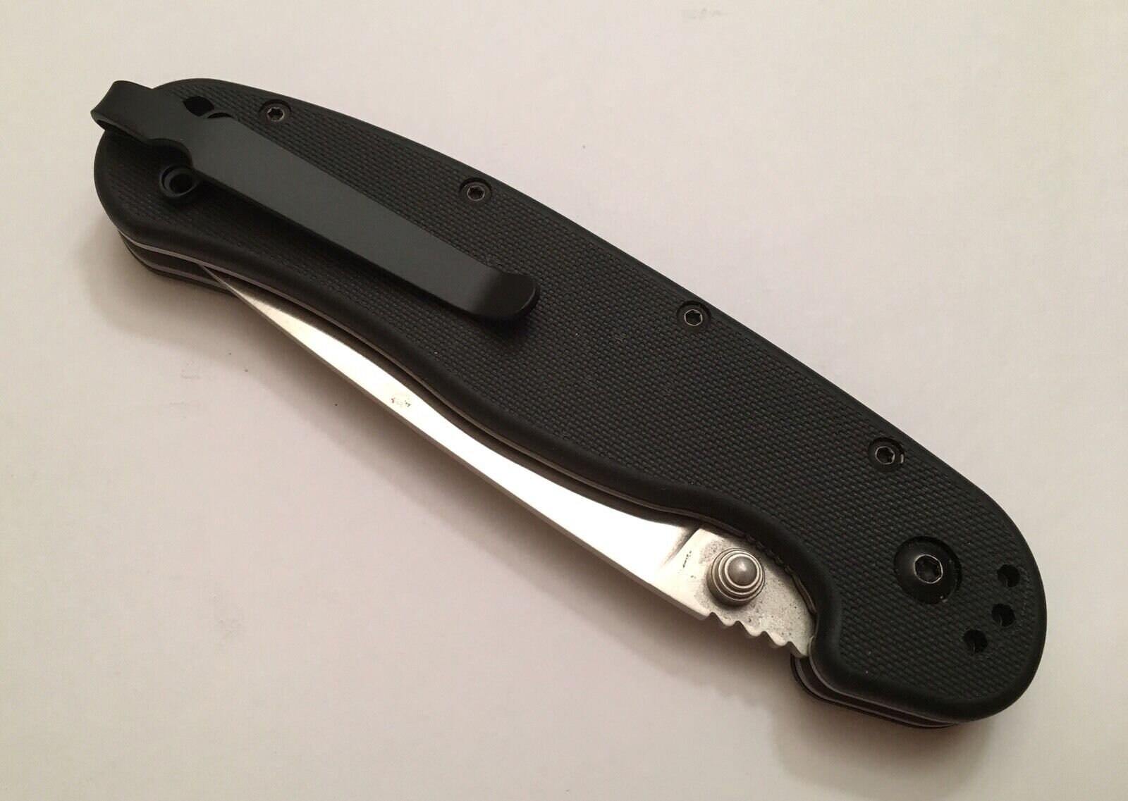 Black Titanium Deep Carry Clip for Ontario Rat 1 Knife 8848 Black Titanium Deep Carry Clip for Ontario Rat 1 Knife 8848
