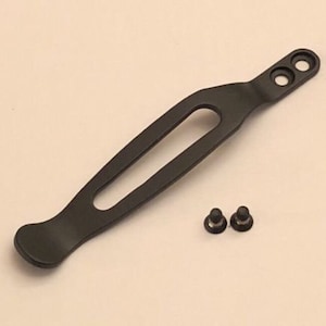 Black Titanium Pocket Clip For Kershaw Link 1776 1776ST Knife Aluminum Handle
