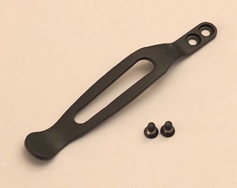 Black Titanium Pocket Clip For Kershaw Link 1776 1776ST Knife Aluminum Handle
