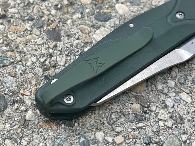 Army Green Titanium Deep Carry Pocket Clip Made For Benchmade Osborne 9400 940 943 945 Knife image 4