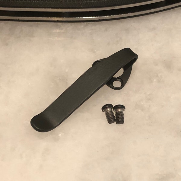 Black Titanium Clip Made For Spyderco Ambitious Tenacious Persistence Resilience