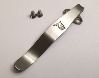 Klips kieszonkowy z tytanu do Benchmade Barrage Griptilian 556 585 555 USA FLAG