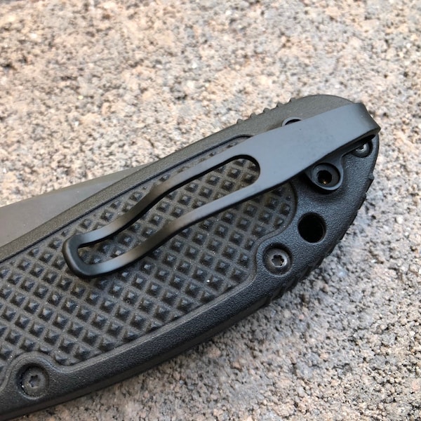 Black Titanium Pocket Clip Compatible To Benchmade Griptilian Knife 551 550 553