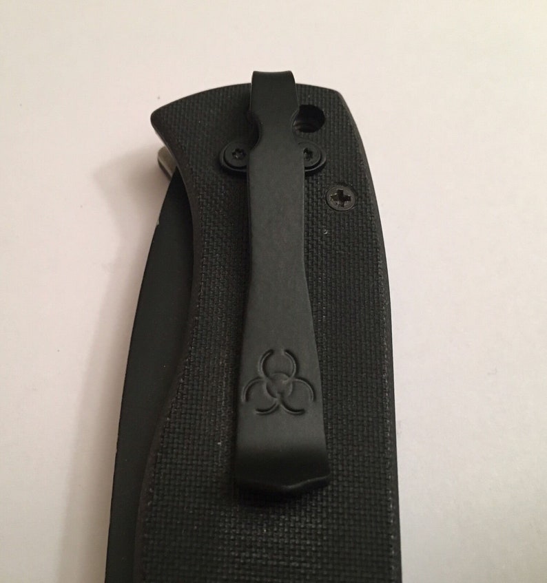 Black Titanium Pocket Clip Compatible To Emerson CQC-7 CQC-15 Horseman Knives image 10