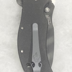 Flat Gray Titanium Deep Carry Pocket Clip For Zero Tolerance ZT0300 ZT0350 ZT0301 ZT0303 Knife with Mythosaur Skull image 5