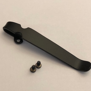 Matte Black Titanium Deep Carry Pocket Clip Made For Ontario Rat 2 Knife